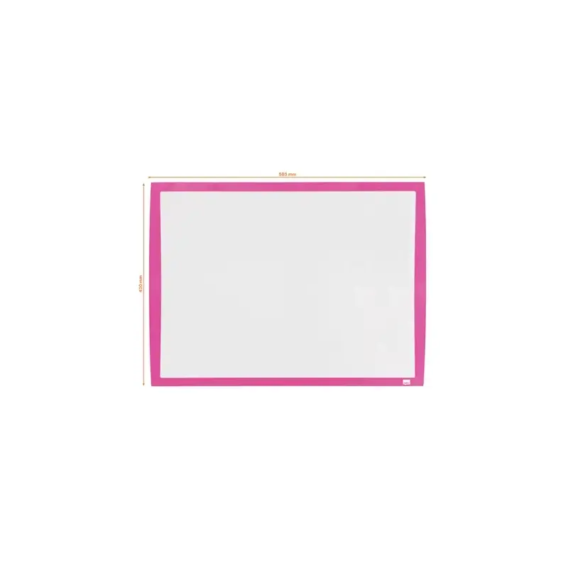 Nobo Pizarra Blanca Magnetica 585x430mm - Incluye Mini Rotulador de Pizarra, Imanes Estampados y Borrador - Color Fucsia | Ahorr