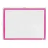 Nobo Pizarra Blanca Magnetica 585x430mm - Incluye Mini Rotulador de Pizarra, Imanes Estampados y Borrador - Color Fucsia | Ahorr