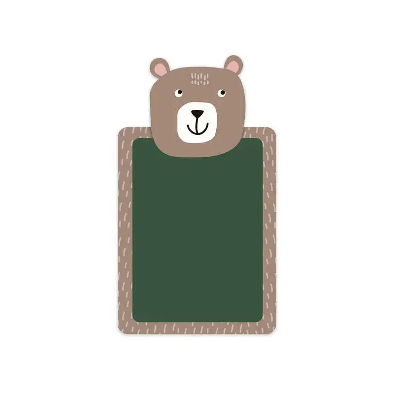 Apli Expositor de 9 Packs de Pizarra para Tiza con Forma de Animal + Caja de 3 Tizas de Colores y Borrador - Medidas 260x155x15m