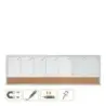 Nobo Planificador Semanal de Pizarra Magnetica Pequeña 585x190mm - Tira de Corcho - Almohadillas Adhesivas e Imanes para Montaje