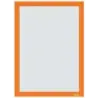 Nobo Pack de 2 Marcos Autoadhesivos Magneticos en Formato A4 - Colocacion en Vertical u Horizontal - Marco de Color Naranja | Ah
