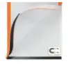 Nobo Pack de 2 Marcos Autoadhesivos Magneticos en Formato A4 - Colocacion en Vertical u Horizontal - Marco de Color Naranja | Ah