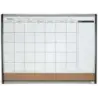 Nobo Planificador Pizarra Magnetica Pequeña con Tablero de Anuncios de Corcho 585x430mm - Semanal y Mensual - Marco Plateado y N