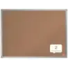 Nobo Essence Tablero de Anuncios de Corcho 600x450mm - Montaje en Esquinas - Superficie de Corcho - Marco de Aluminio Anodizado