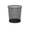 Erichkrause Compass Papelera de 12L con Base Redonda - Elaborada en Acero Inoxidable - Color Negro | Ahorro Imprimiendo