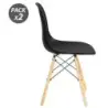 Muvip Pack 2 Sillas Design D100 - Color Negro | Ahorro Imprimiendo