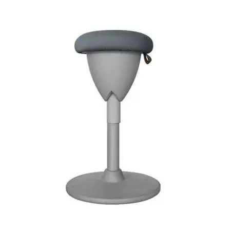 Cromad Design Taburete Multiusos - Asiento con Altura Ajustable - Giro de 360º - Tejido a Prueba de Agua - Color Gris | Ahorro I