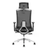 Cromad Senior SE8000 Silla de Oficina - Reposacabezas, Soporte Lumbar y Reposabrazos Ajustable - Asiento de Espuma de Alta Calid