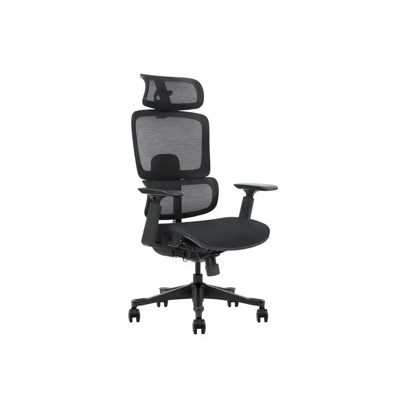 Cromad Senior SE1400 Silla de Oficina - Altura Ajustable con Elevador de Gas de Grado 4 - Reposacabezas y Respaldo Regulables -