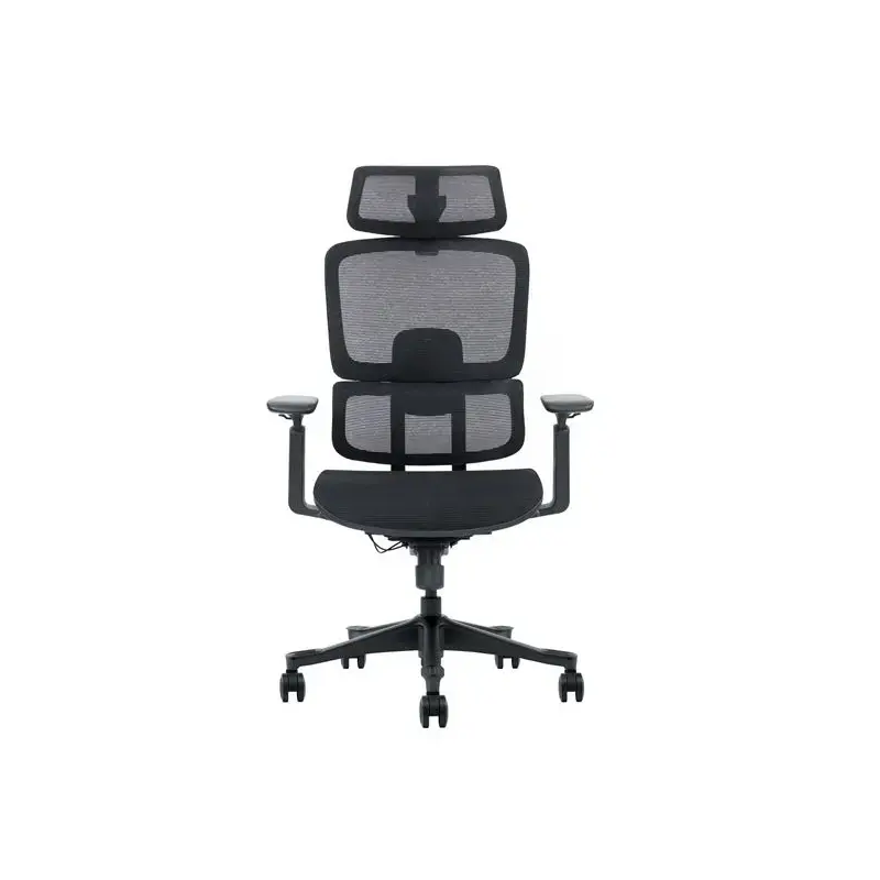 Cromad Senior SE1400 Silla de Oficina - Altura Ajustable con Elevador de Gas de Grado 4 - Reposacabezas y Respaldo Regulables -