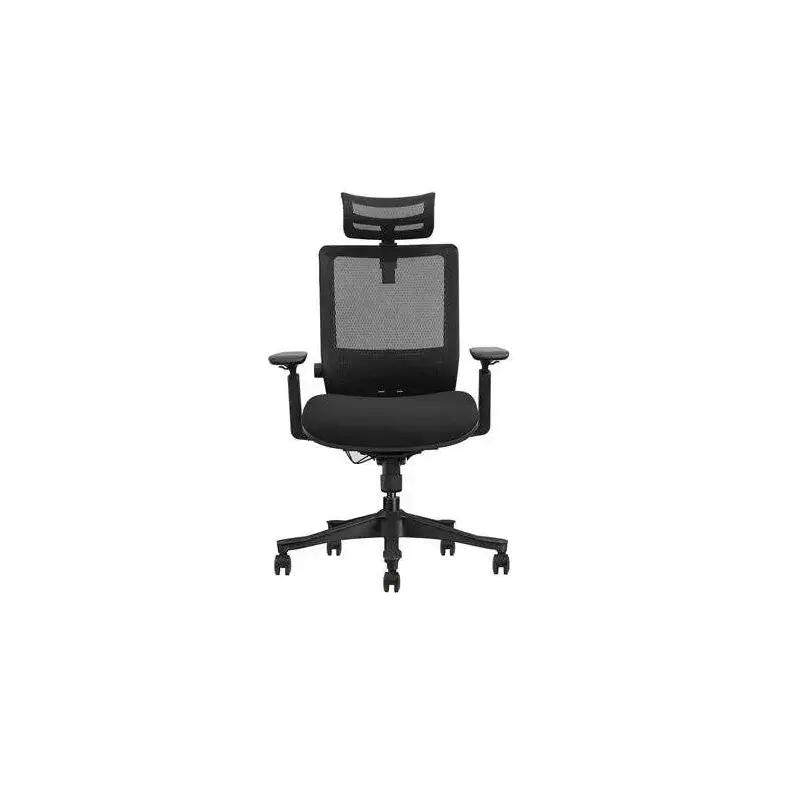 Cromad Senior SE1100 Silla de Oficina - Altura y Profundidad de Asiento Ajustable - Reposacabezas, Reposabrazos 3D y Soporte Lum