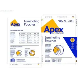 Fellowes Apex Pack de 100 Fundas para Plastificar Brillo A3 - 75 Micras - Alta Calidad - Transparente | Ahorro Imprimiendo