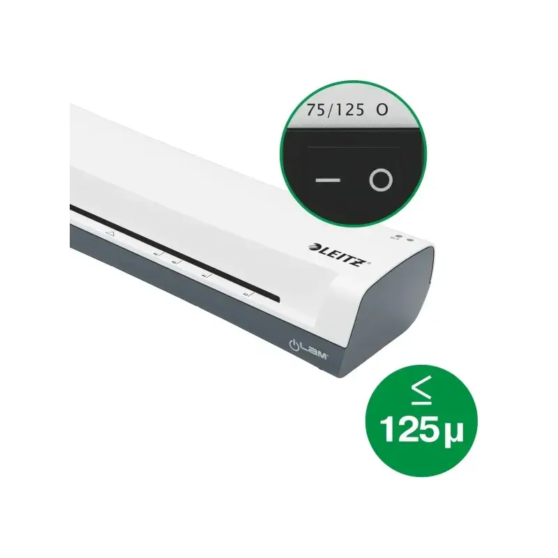 Leitz iLAM Home A4 Plastificadora - Hasta Tamaño A4 - Velocidad 300mm/min - Calentamiento en 3 Minutos - Grueso Bolsa 75 y 125mi
