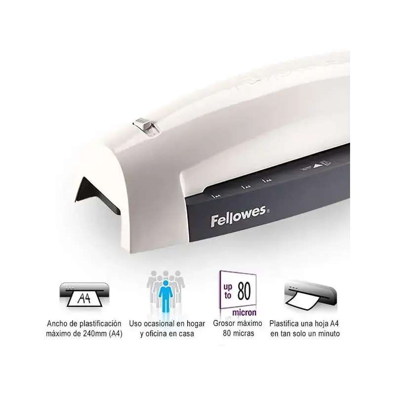 Fellowes Lunar A4 Plastificadora - Calentamiento en 4 Minutos - Grueso Bolsa 125 Micras | Ahorro Imprimiendo