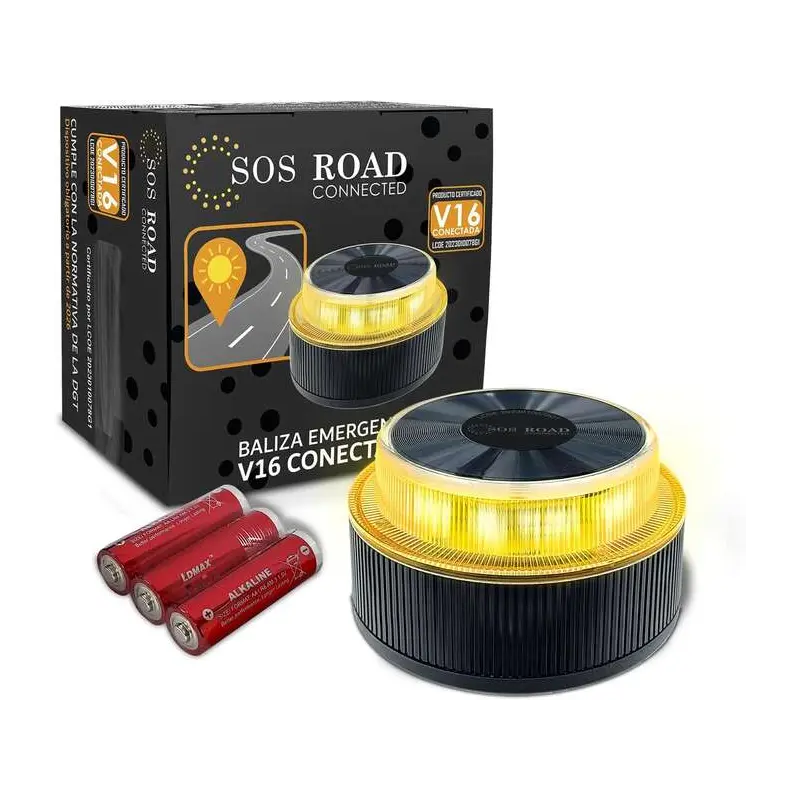 Baliza V16 Homologada por DGT 3.0 con GPS y SIM SOS Road