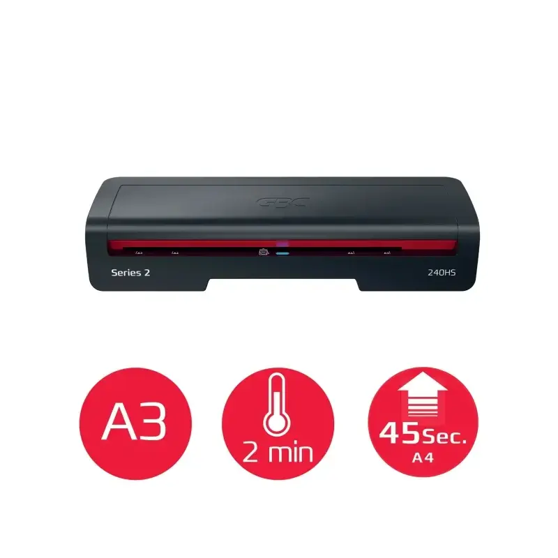 GBC 240HS Home Office A3 Plastificadora - Calentamiento en 2 Minutos - Desde Documentos de Identidad hasta Documentos A3 - Compa