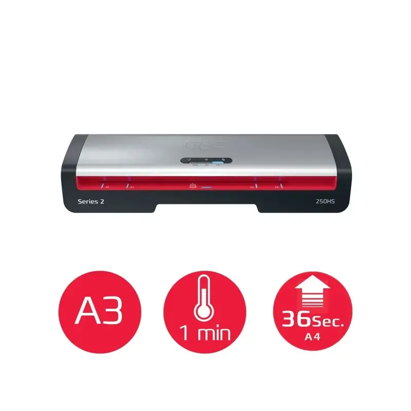 GBC 250HS Home Office A3 Plastificadora - Calentamiento en 1 Minuto - Desde Documentos de Identidad hasta Documentos A3 - Compat