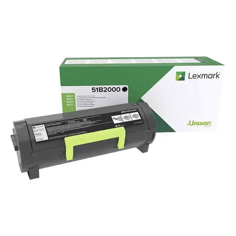 Lexmark 51B2 (51B2000) Negro Tóner Original