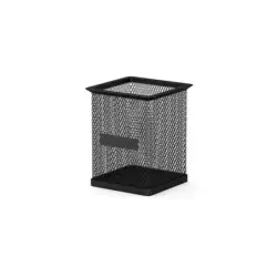 Erichkrause Compass Classic Portalapices Cuadrado 80×80×95mm - Elaborado en Acero Inoxidable - Color Negro | Ahorro Imprimiendo