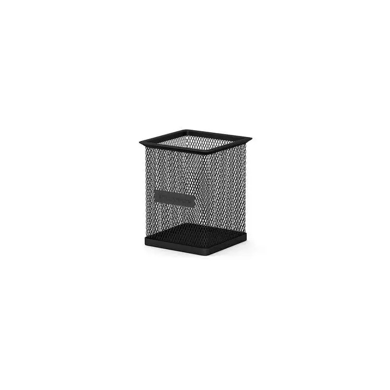 Erichkrause Compass Classic Portalapices Cuadrado 80×80×95mm - Elaborado en Acero Inoxidable - Color Negro | Ahorro Imprimiendo