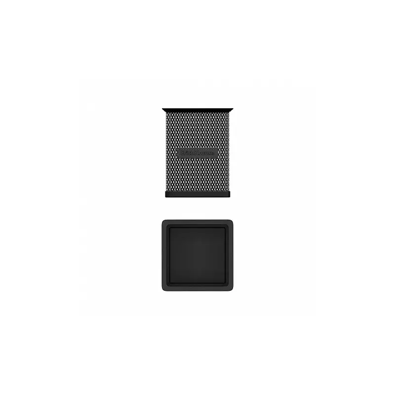 Erichkrause Compass Classic Portalapices Cuadrado 80×80×95mm - Elaborado en Acero Inoxidable - Color Negro | Ahorro Imprimiendo