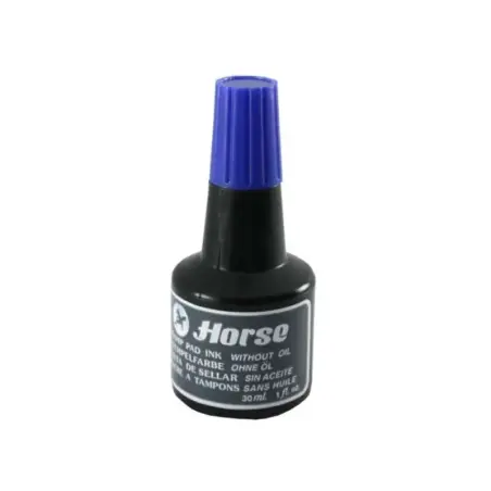 Horse Bote de Tinta para Tampon 30ml - Sin Aceite - Color Azul | Ahorro Imprimiendo