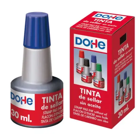 Dohe Tinta para Tampones y Sellos 30ml - Color Azul | Ahorro Imprimiendo