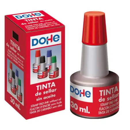 Dohe Tinta para Tampones y Sellos 30ml - Color Rojo | Ahorro Imprimiendo