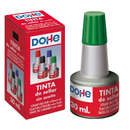 Dohe Tinta para Tampones y Sellos 30ml - Color Verde | Ahorro Imprimiendo