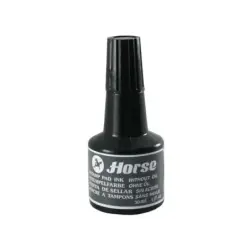 Horse Bote de Tinta para Tampon 30ml - Sin Aceite - Color Negro | Ahorro Imprimiendo