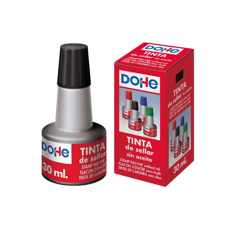 Dohe Tinta para Tampones y Sellos 30ml - Color Negro | Ahorro Imprimiendo