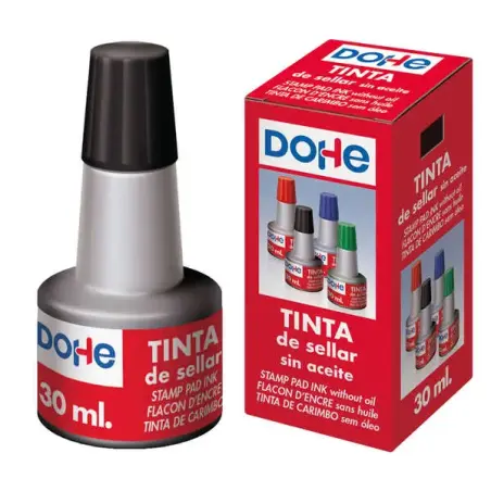 Dohe Tinta para Tampones y Sellos 30ml - Color Negro | Ahorro Imprimiendo