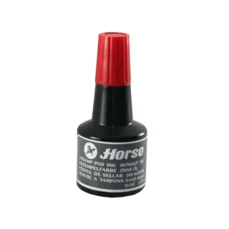 Horse Bote de Tinta para Tampon 30ml - Sin Aceite - Color Rojo | Ahorro Imprimiendo