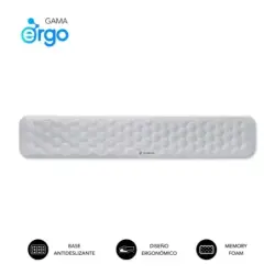 Subblim Ergo Airpadding Reposamuñecas para Teclado - Espuma Viscoelastica 65D - Tejido AirMesh Transpirable - Base Antideslizant