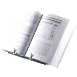 Fellowes Atril para Libros Ajustable con Clips - 9 Ajustes de Altura - Base Antideslizante y Plegable - Capacidad para 400 Hojas