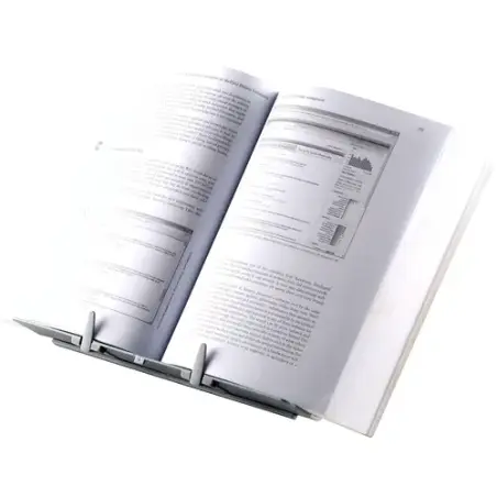 Fellowes Atril para Libros Ajustable con Clips - 9 Ajustes de Altura - Base Antideslizante y Plegable - Capacidad para 400 Hojas