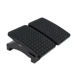 Tooq Reposapies - Ajustable en Altura e Inclinacion - Dos Plataformas Independientes - Color Negro | Ahorro Imprimiendo