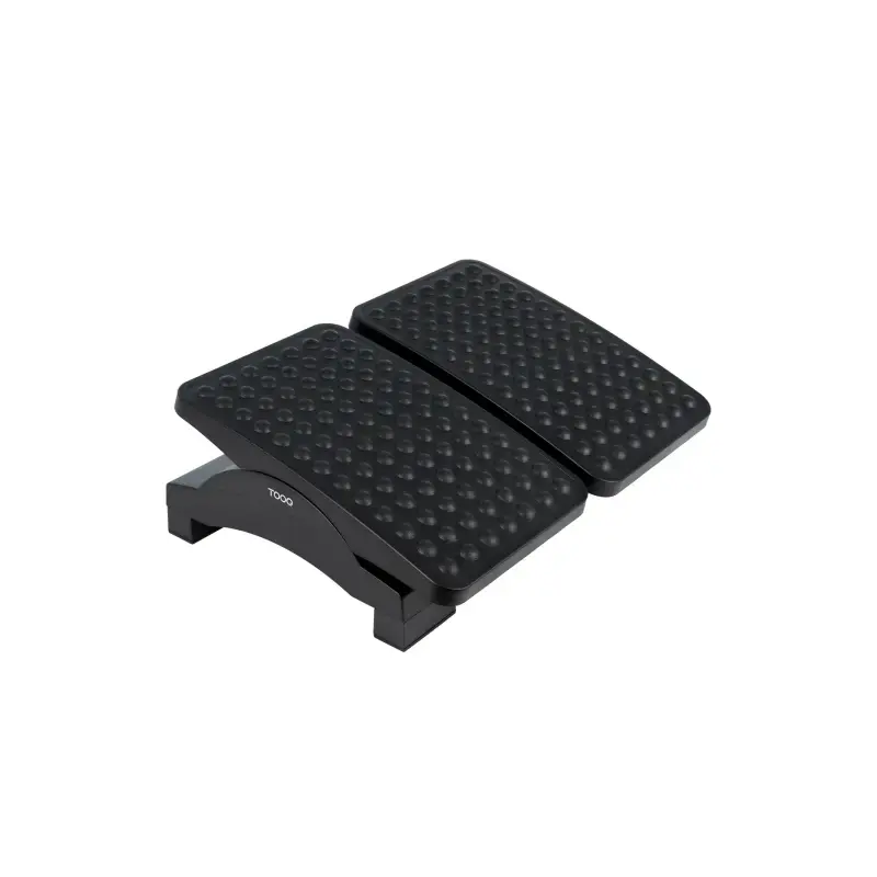 Tooq Reposapies - Ajustable en Altura e Inclinacion - Dos Plataformas Independientes - Color Negro | Ahorro Imprimiendo