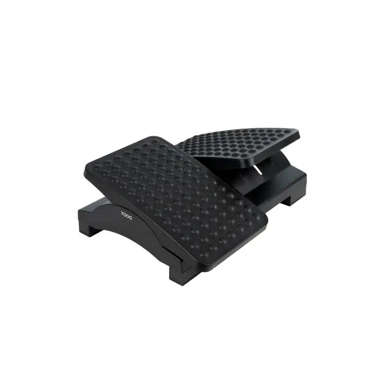 Tooq Reposapies - Ajustable en Altura e Inclinacion - Dos Plataformas Independientes - Color Negro | Ahorro Imprimiendo