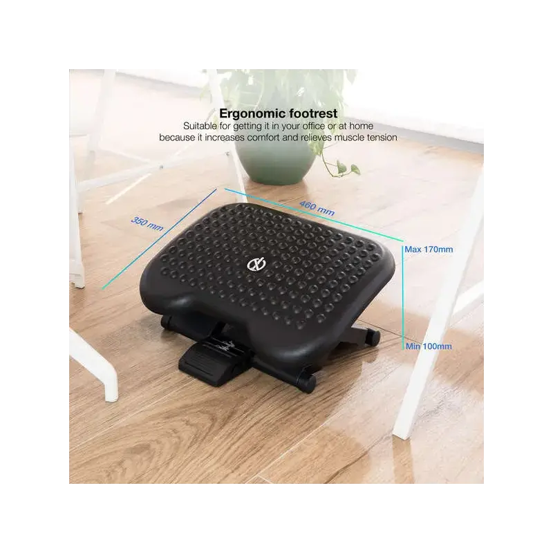 Tooq Reposapies Ajustable Confort - Color Negro | Ahorro Imprimiendo