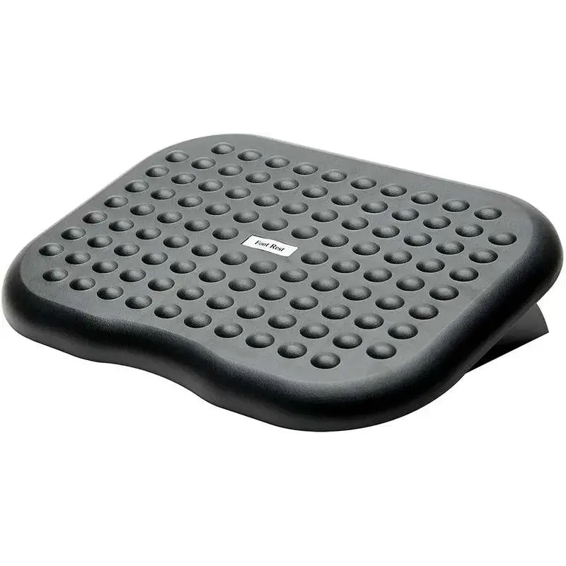Fellowes Reposapies con Inclinacion Ajustable 0° a 15° - Gran Superficie de 45x33 cm - Textura Efecto Masaje - Color Negro | Aho