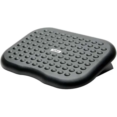 Fellowes Reposapies con Inclinacion Ajustable 0° a 15° - Gran Superficie de 45x33 cm - Textura Efecto Masaje - Color Negro | Aho