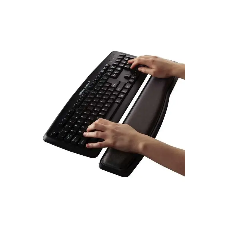 Fellowes Reposamuñecas Premium de Gel para Teclado Ajustable - Angulo y Altura Ajustable - Superficie de Poliester - Color Grafi