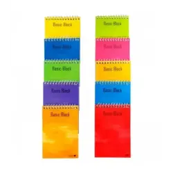 Golden Cuaderno Espiral Superior 12º (85x125mm) 80 Hojas 60gr Cuadricula - Tapa Plastificada - Margen Remarcado - Colores Surtid