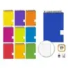 Golden Cuaderno Espiral Apaisado 80 Hojas 60grs Cuadricula 4x4 - Tamaño 12º - Colores Surtidos | Ahorro Imprimiendo