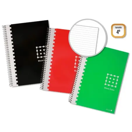 Golden Cuaderno Espiral 4º 80 Hojas 60grs Pautado 3.5mm - Margen Remarcado - Tapa Extradura - Colores Surtidos | Ahorro Imprimie