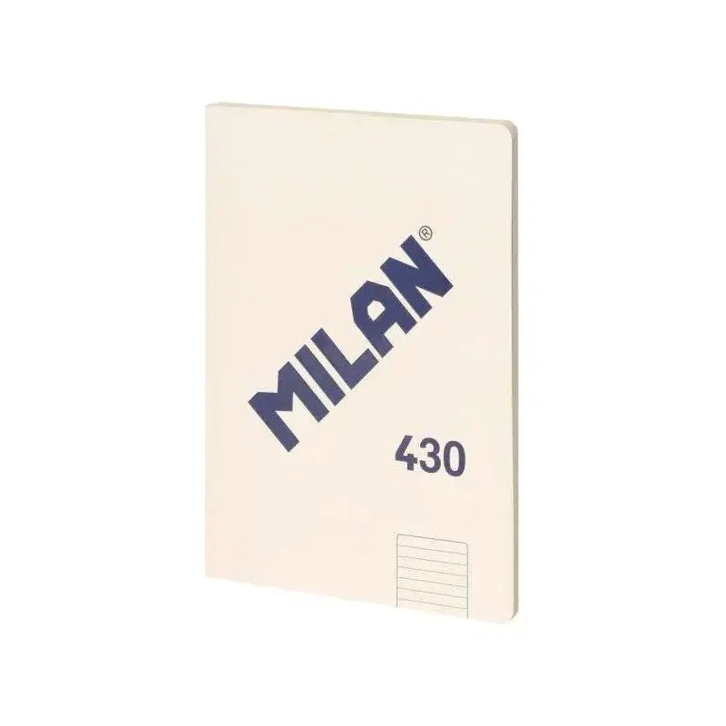 Milan Serie 1918 Libreta Encolada Formato A4 Pautado 7mm - 48 Hojas de 95 gr/m2 - Microperforado - Tapa Blanda - Color Beige | A