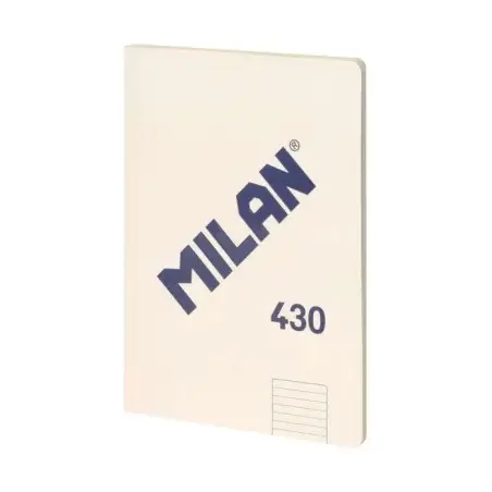 Milan Serie 1918 Libreta Encolada Formato A4 Pautado 7mm - 48 Hojas de 95 gr/m2 - Microperforado - Tapa Blanda - Color Beige | A