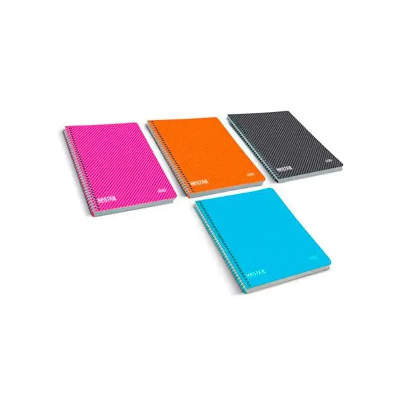Firmo Cuaderno Espiral A4 Cuadricula 4x4 con Margen 80 Hojas - Tapa Polipropileno - Colores Surtidos | Ahorro Imprimiendo