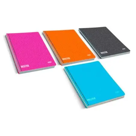Firmo Cuaderno Espiral A4 Cuadricula 4x4 con Margen 80 Hojas - Tapa Polipropileno - Colores Surtidos | Ahorro Imprimiendo